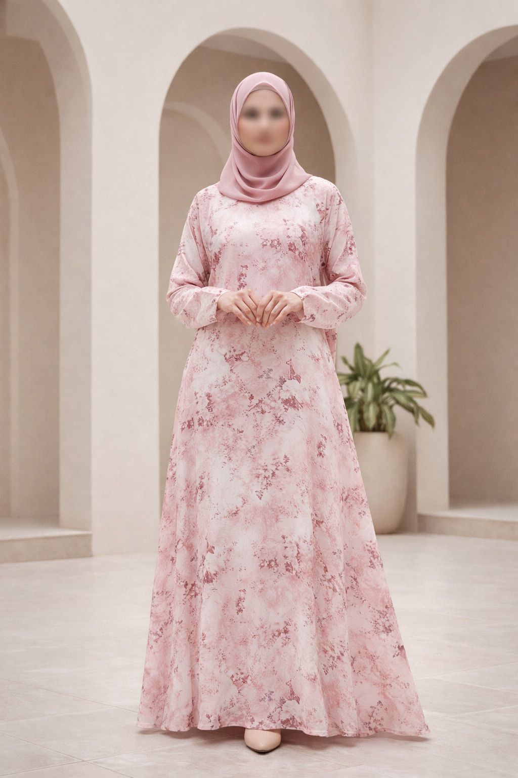 KOVR Rose Quartz Abaya