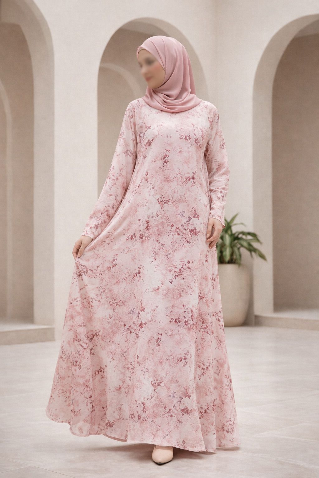 KOVR Rose Quartz Abaya