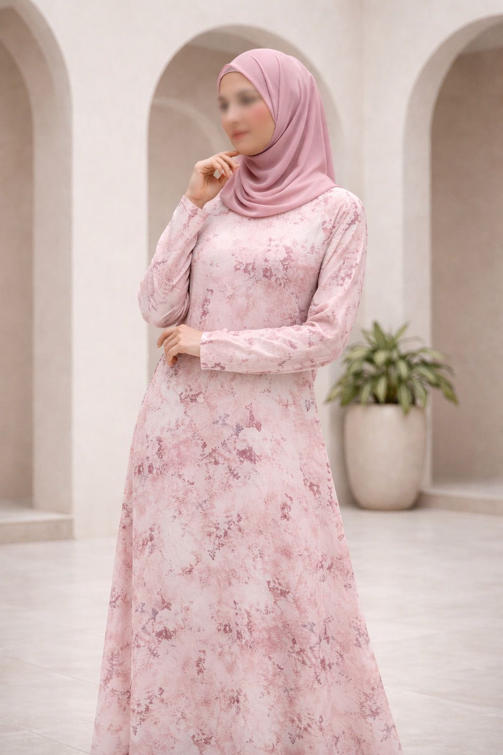 KOVR Rose Quartz Abaya