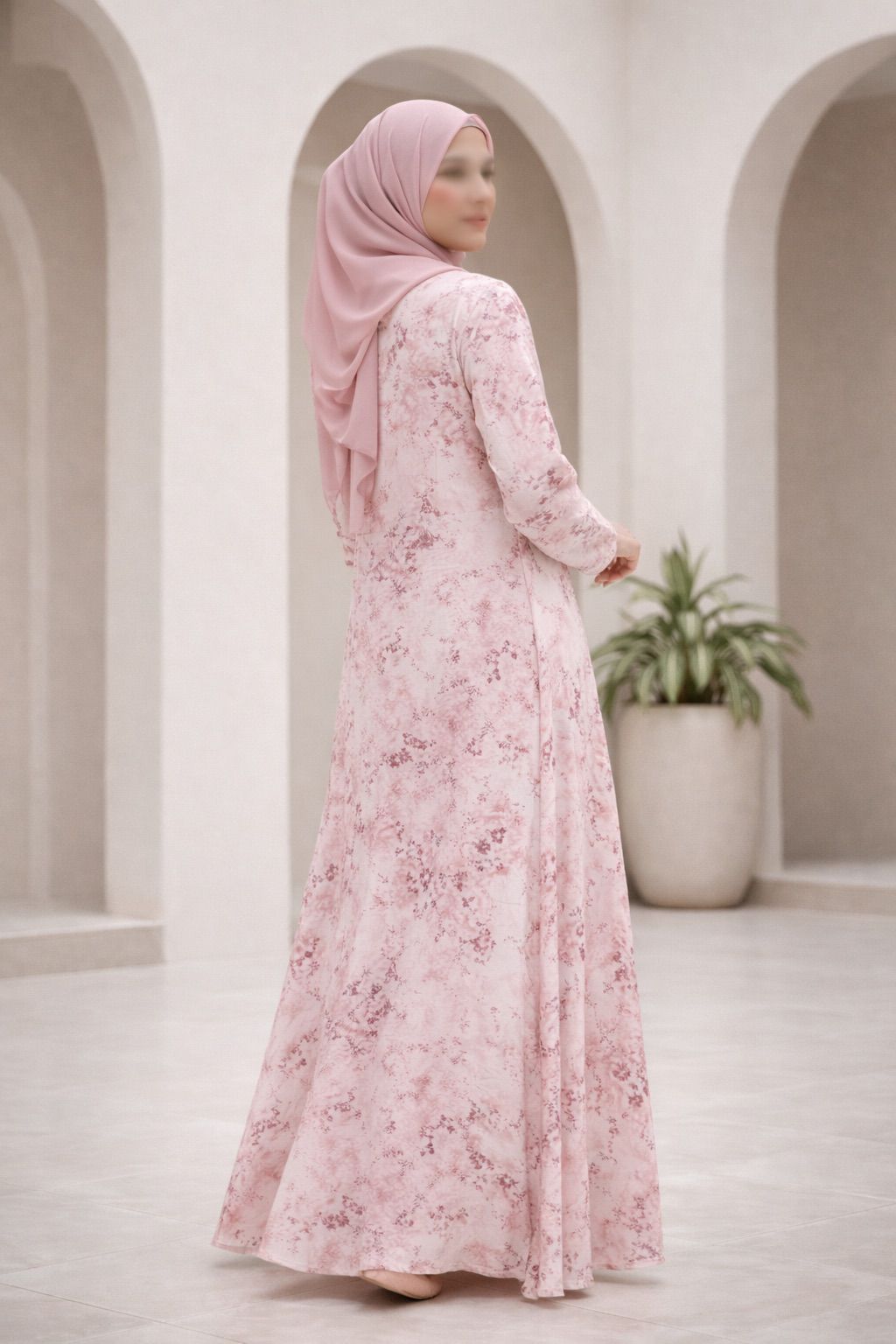 KOVR Rose Quartz Abaya